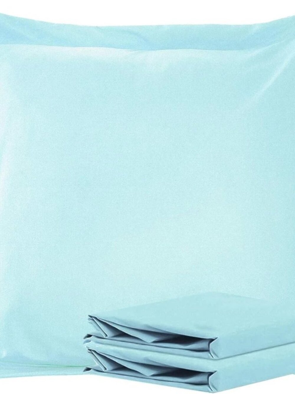 NTBAY 26x26 Euro Sham Covers 2 Pack Brushed Microfiber Pillow Case, Light Blue